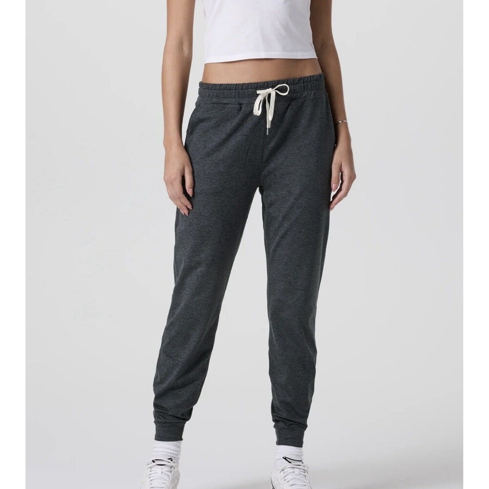 Vuori Performance Soft Stretch Athletic Charcoal Heather Jogger Pants Small?
